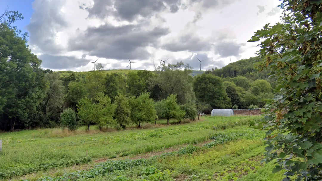 The same landscape shown in the 3D digital surface model and in a photograph — Photo