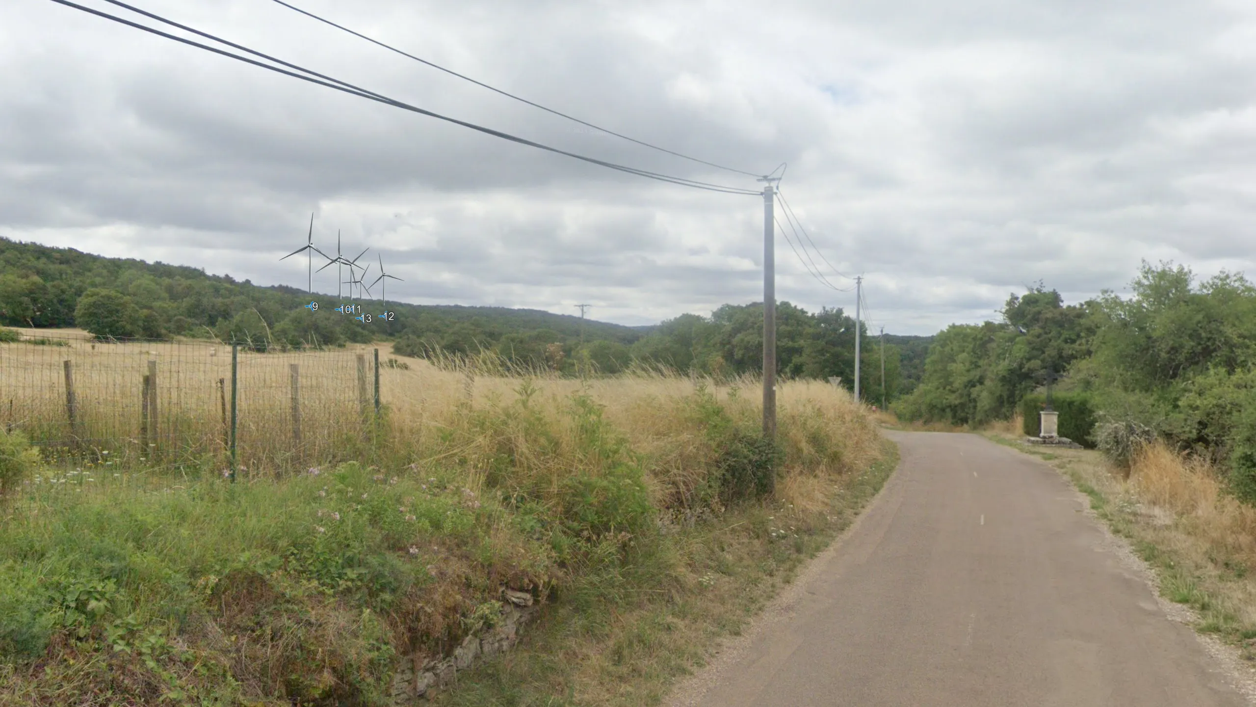 Photomontage of the Grands Communaux wind farm project
